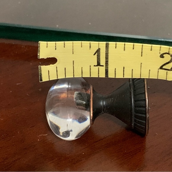 Oblong Clear and Metal Drawer Pull - Picture 5 of 8